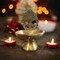 Kuber Brass Diya Oil Lamp - Traditional Deepam Style Metal Lamp for Home & Office Decor, Festivals, Ceremonies, Housewarming, Wedding Return Gifts & Decorative Lighting, Kamatchi Vilakku